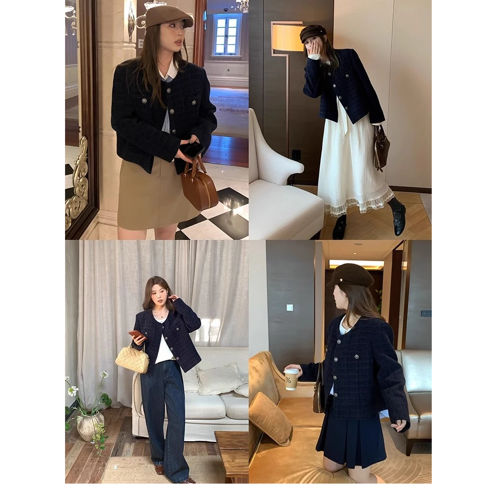 【NAZ微胖大码高端定制】长袖短款小香风外套