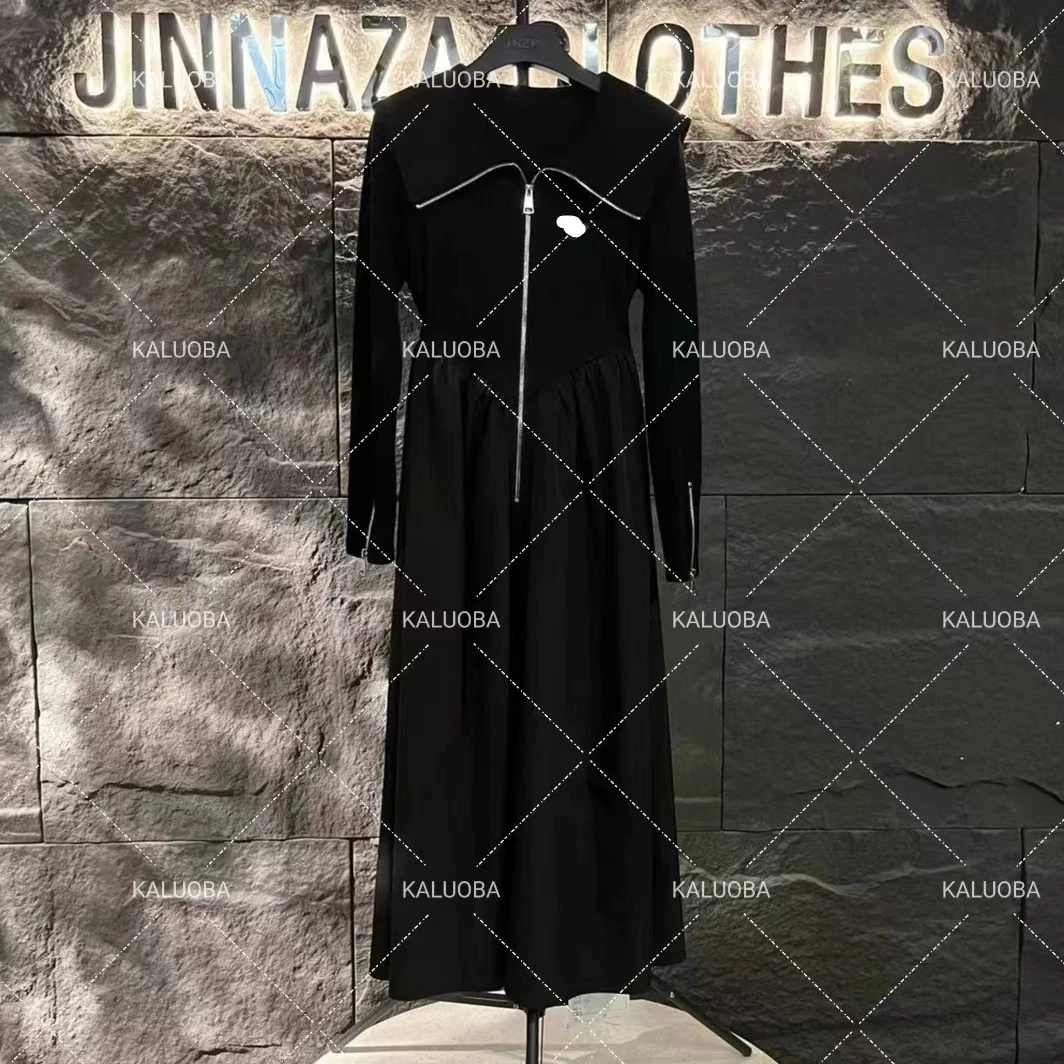 【原创大码设计师款】早秋新款长袖轻奢大码定制连衣裙3858#