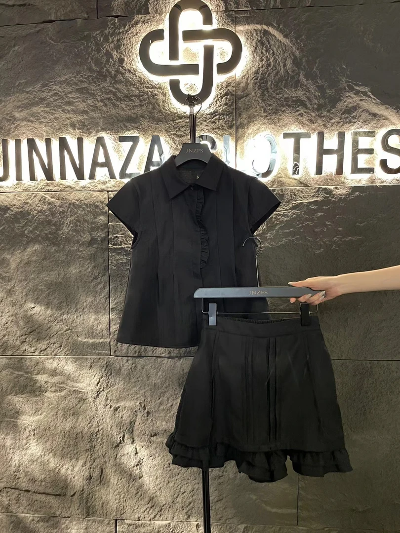 【原创大码设计师款女装】2024新款高级定制上衣+半身裙套装4983