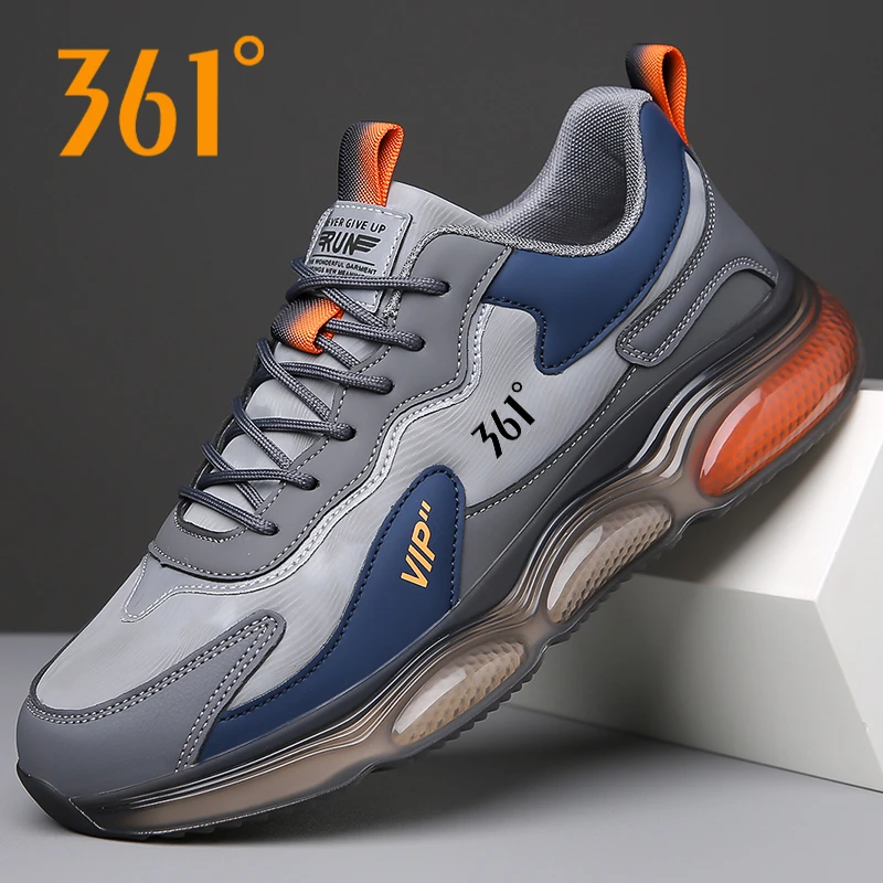 361°男鞋2024秋冬季新款休闲跑步鞋男透气皮面轻便加绒防滑运动鞋