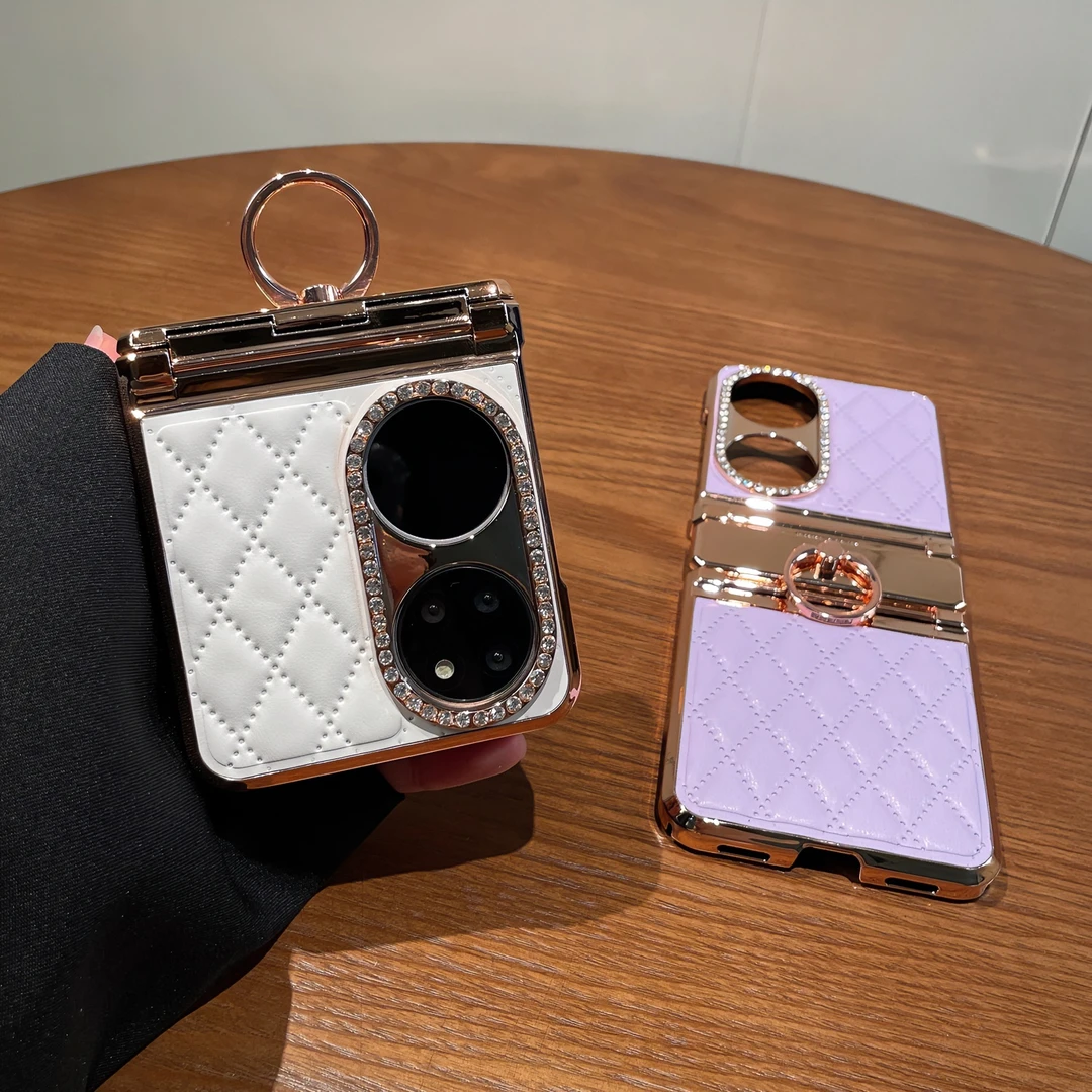 华为P50pocket折叠屏手机壳pockets新款电镀奢华超薄网红女款防摔