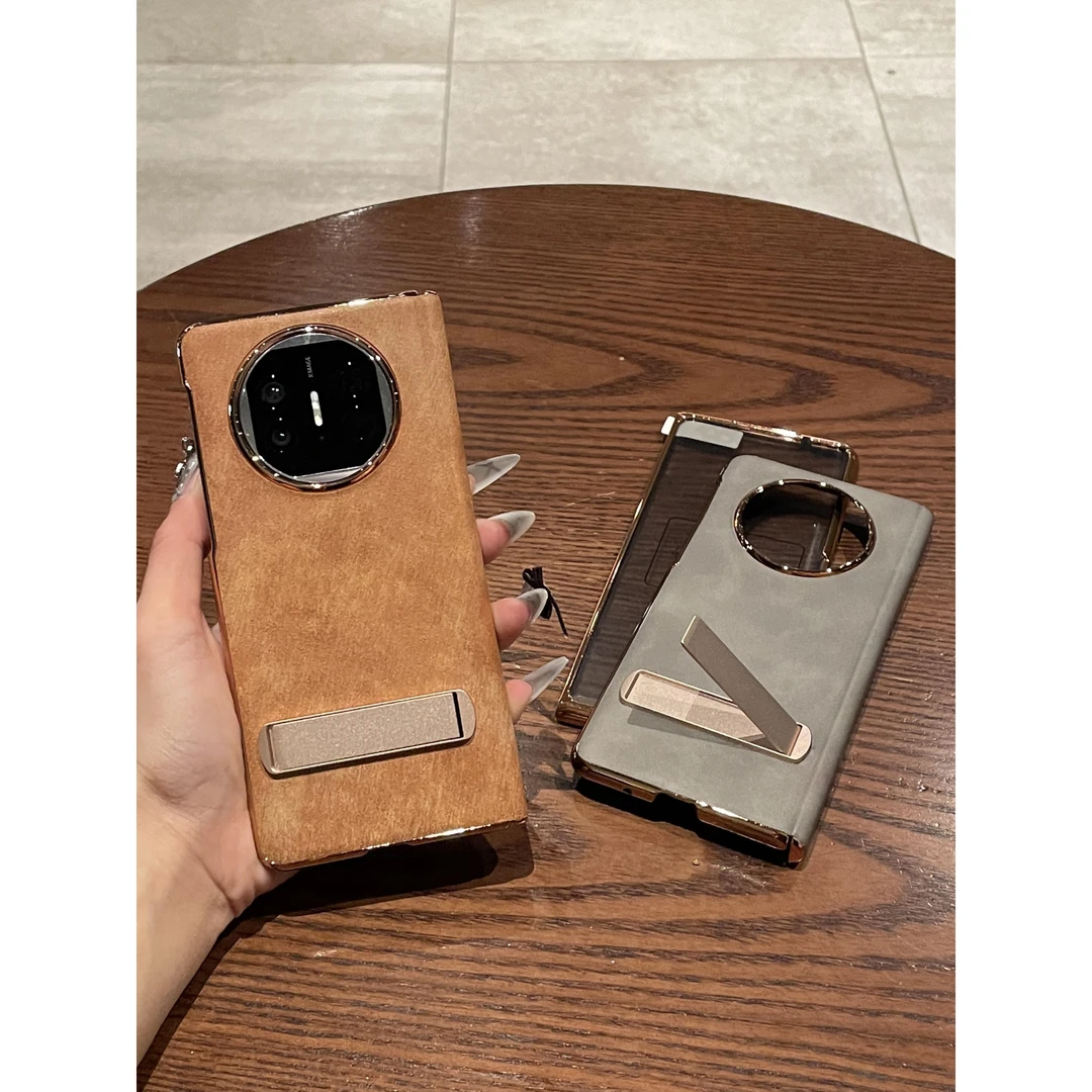 适用于华为matex5手机壳新款折叠屏壳膜一体x3高端商务小羊皮纹中