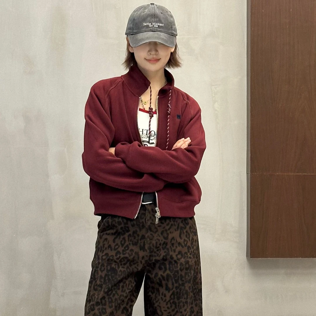 【火火】遛弯外套休闲运动上衣女秋季新女卫衣简约休闲韩版