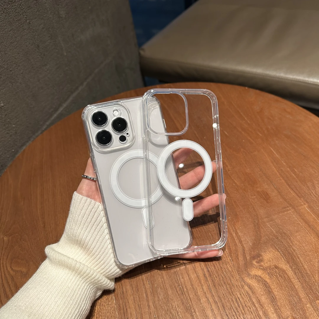 Magsafe磁吸苹果14promax手机壳iphone13pro全包x亚克力12硬壳11