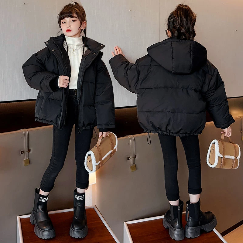 童装潮款Y女童冬季羽绒服2023新款中大童女孩洋气加厚外套白鸭绒