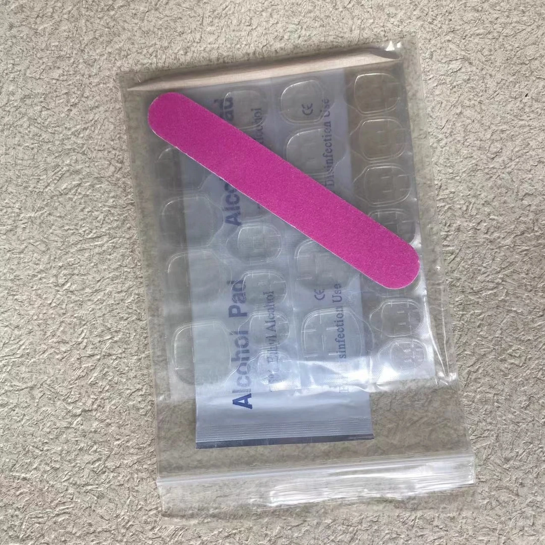 穿戴美甲工具包六件套 便携修甲挫条指甲贴加厚小木棒酒精棉片