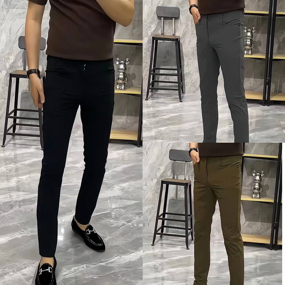 66208男欧货夏季修身薄款裤爆款透气弹力显瘦通用商务休闲裤长裤