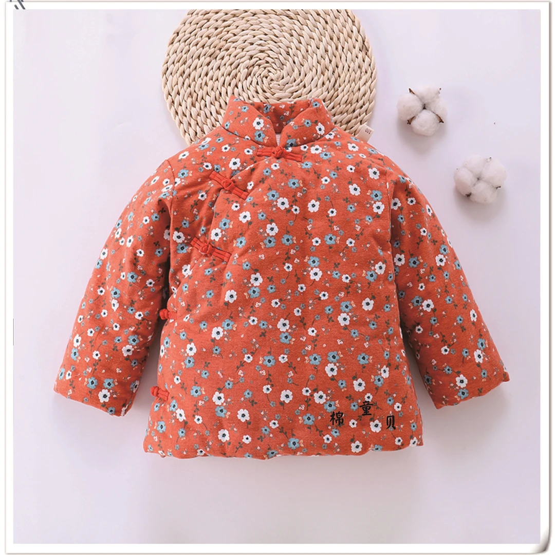 女童冬季加厚棉袄棉服中国风盘扣手工棉花衣新疆长绒棉