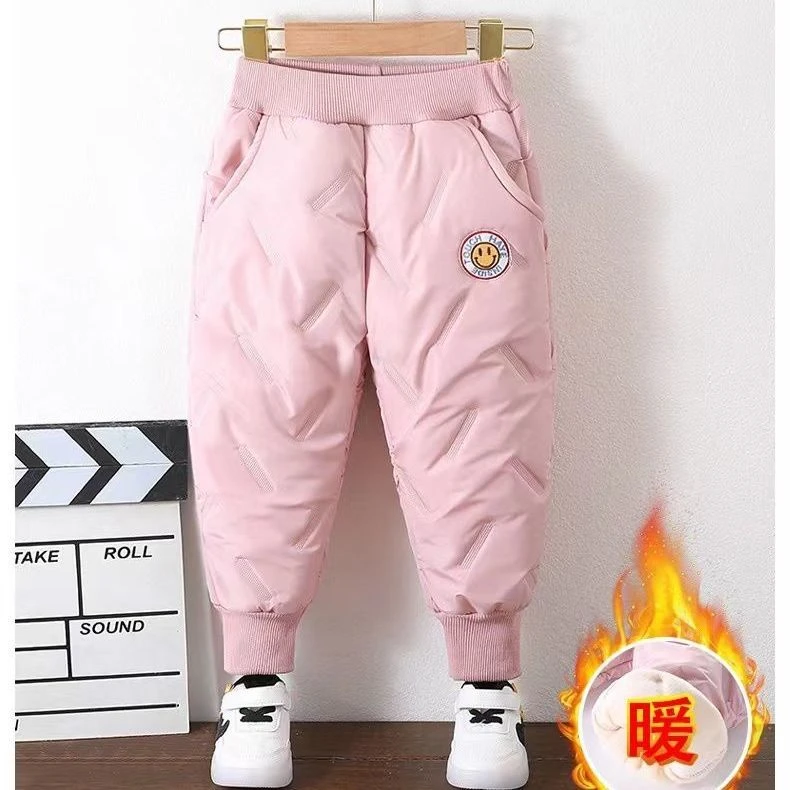 巴拉拉吧儿童棉裤三层加绒加厚女宝宝冬季外穿防风保暖裤中小童男