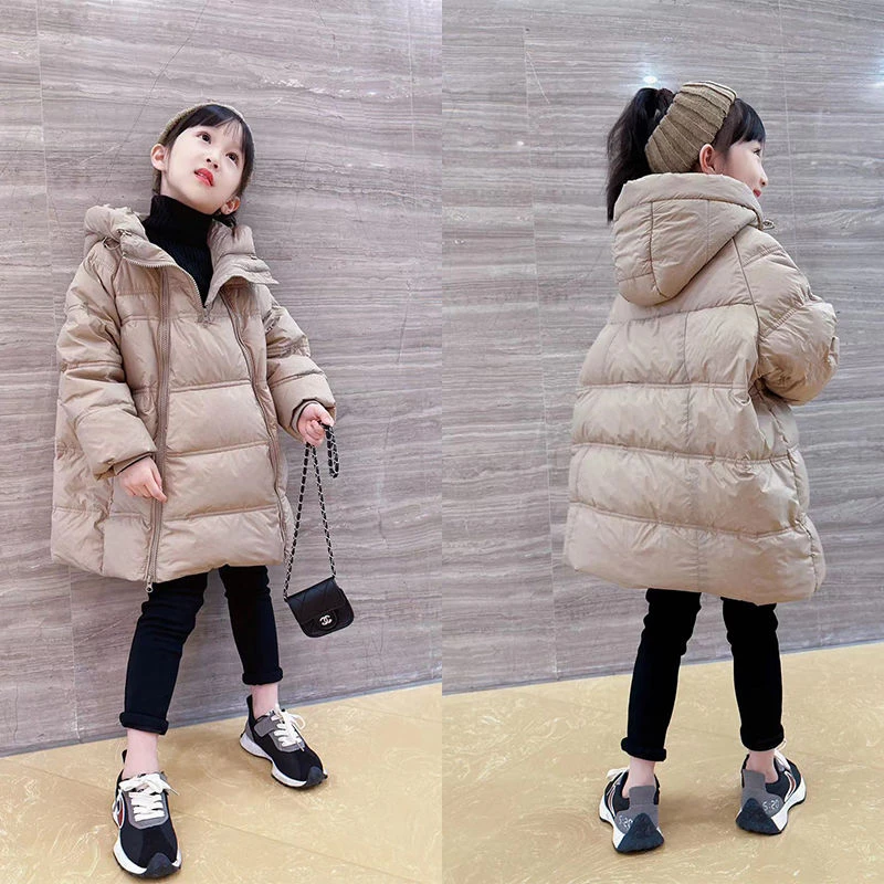 巴拉拉吧女童冬季羽绒服2023新款洋气韩版冬装女孩休闲时尚加厚中