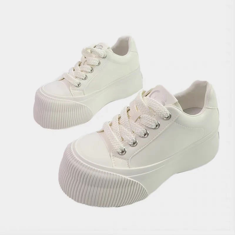 【SHAN MY】新款真皮厚底百搭运动休闲欧货松糕鞋（109-3221）