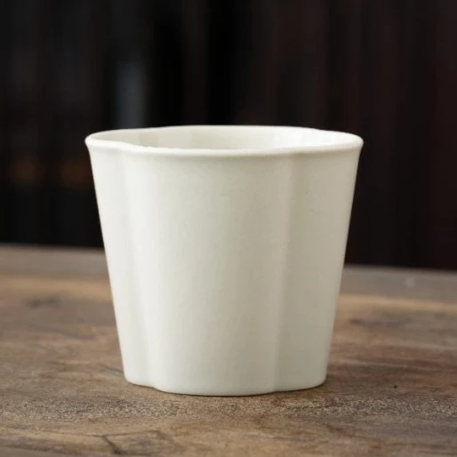 草木茶社 景德镇天野草木灰釉云朵杯 暖手杯