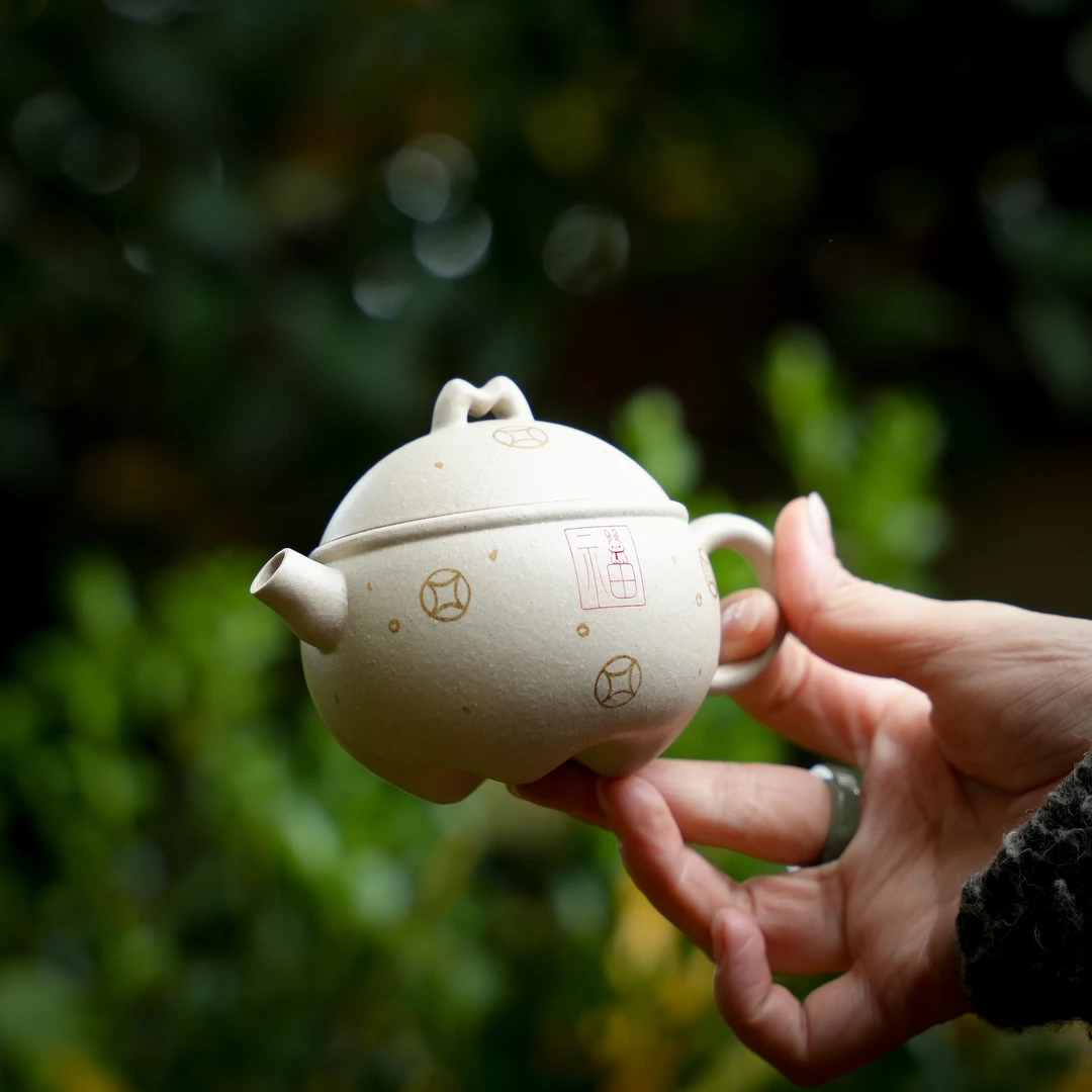 草木茶社  有前途（有钱免)紫砂壶  白段泥