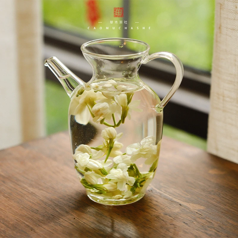 草木茶社 仿宋玻璃执壶 约350ml