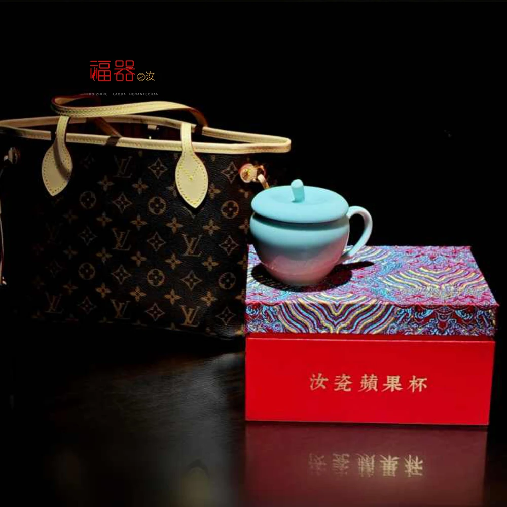 【福器】汝瓷青苹果杯  汝州 纯手工 原矿釉  浪漫圣诞 平安顺遂