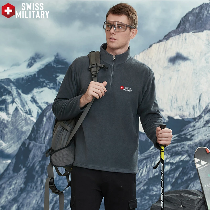 SWISS MILITARY双面摇粒绒卫衣男秋冬款双面抓绒卫衣男士外套8997