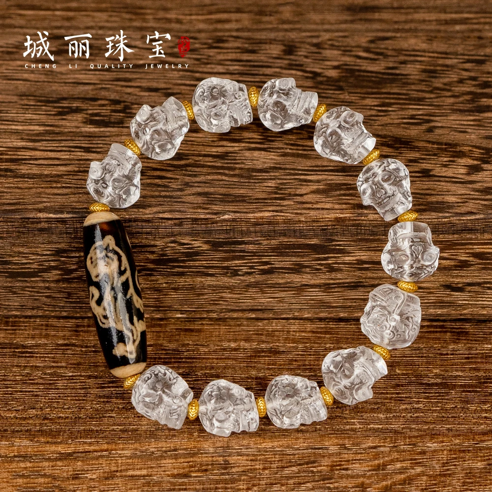 非金属皮质手链 【静文】白阿呆白虎手串/条（多样性发货）TZ-2285