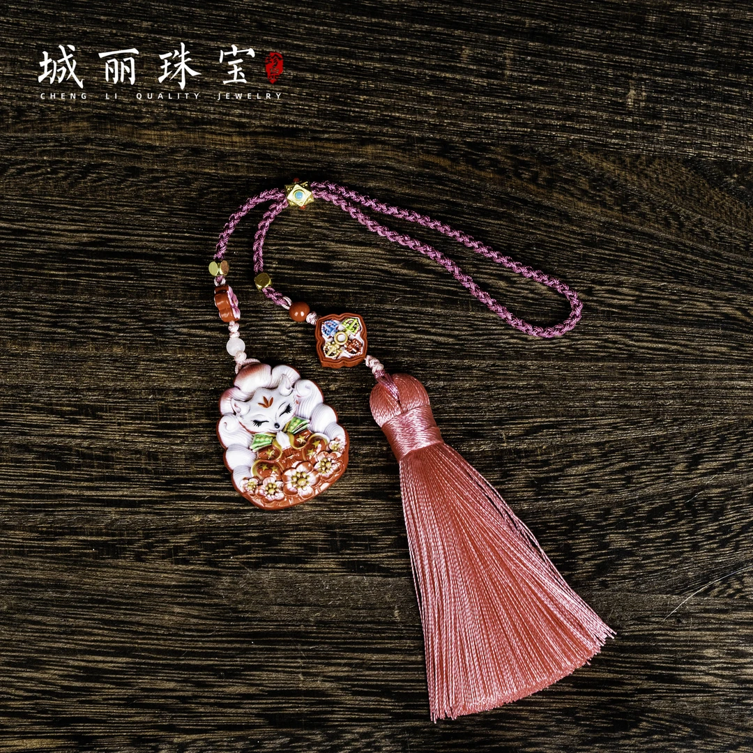 含辰砂工艺品彩【九紫凤九包挂】彩绘凤九包挂/个FL-2529