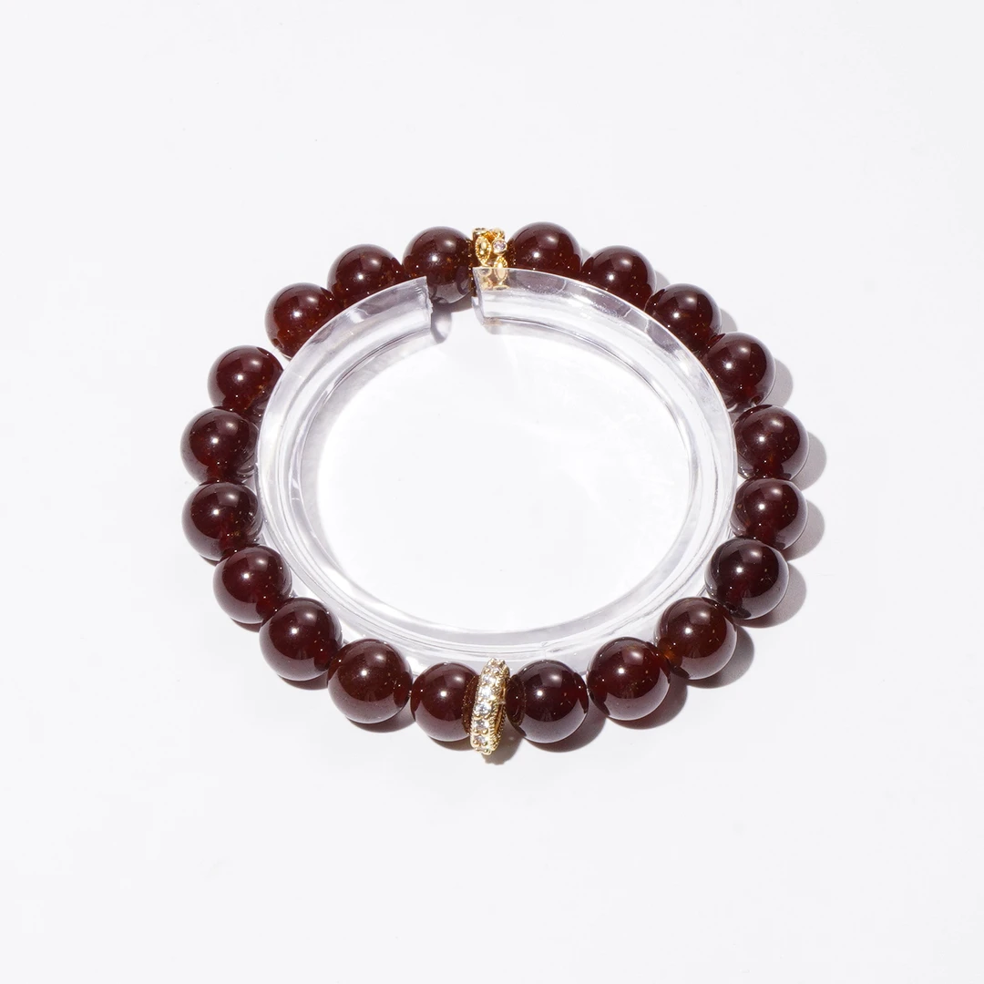 XH908-石榴石手串有暇多样性发