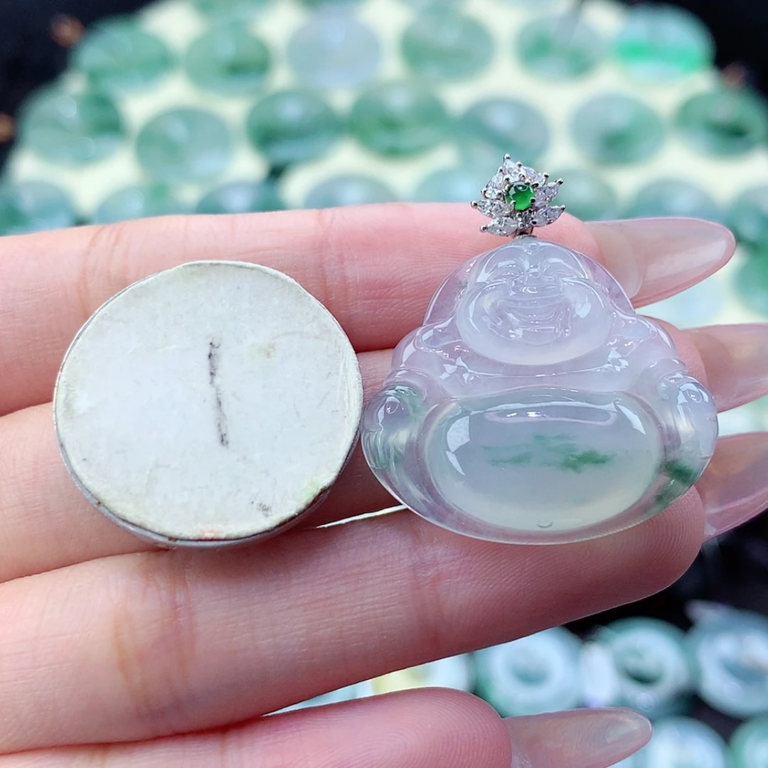 【闪购商品】翡翠颈饰18K金镶嵌吊坠131