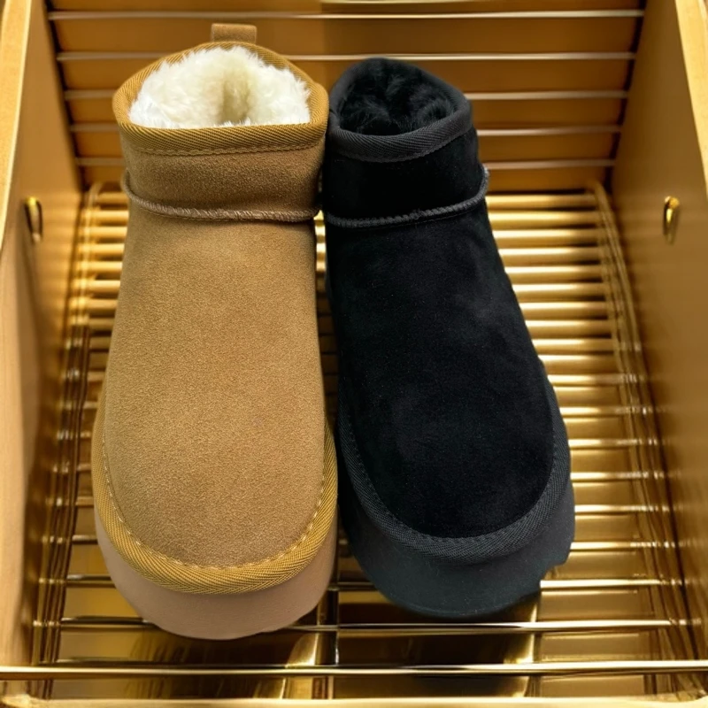 888-6新款网红版时尚女靴低帮雪地靴冬季冬季保暖加厚加绒保暖