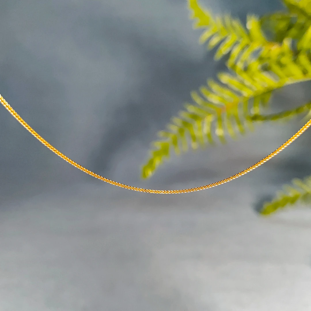 链子925银 【睿泽鉴宝】金色银项链925纯银穿珠链女夏 H0925-金色