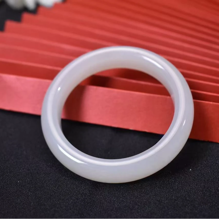 【缺货】和田玉白玉手镯 51-60 SWC2044