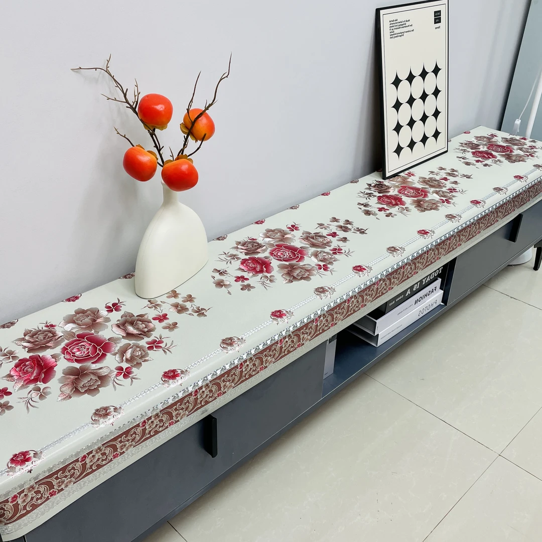 【新品自由裁剪】pvc电视柜台布床头柜盖巾防水防油防烫免洗桌布