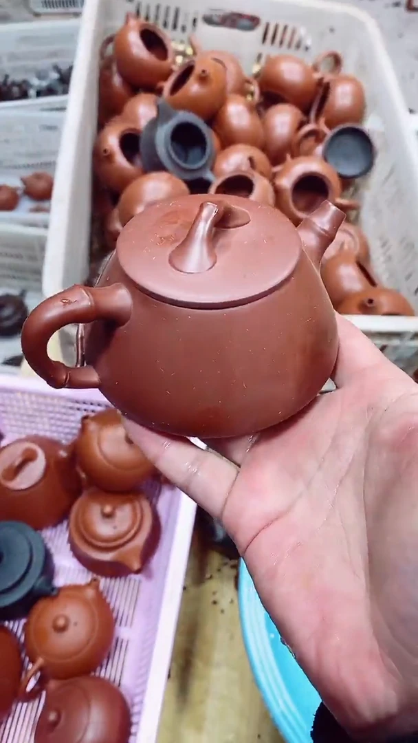【闪购商品】紫砂茶壶竹节大红袍石瓢