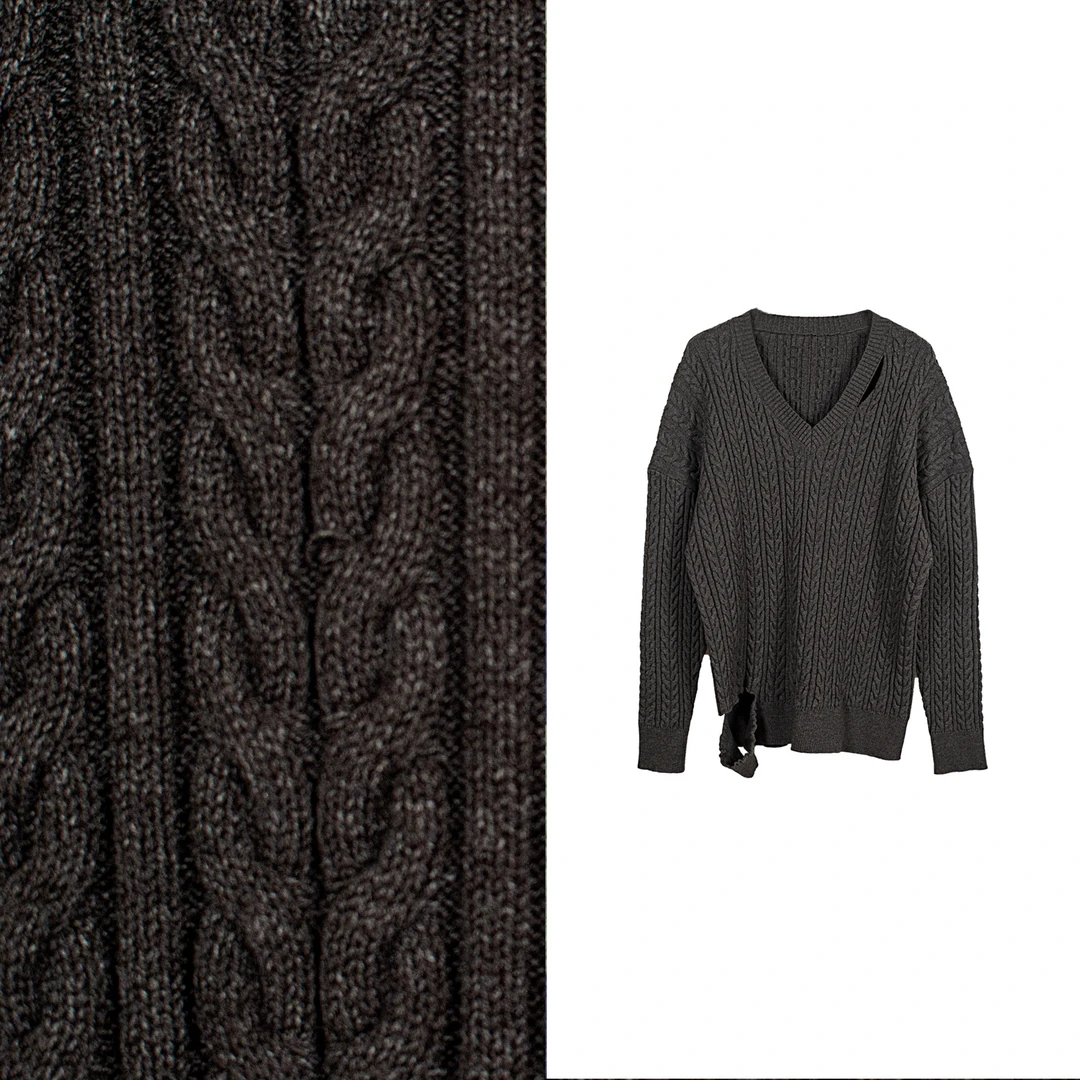 原创毛衣慵懒气质针织宽松时尚长袖秋季百搭休闲复古