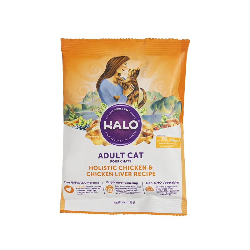 HALO自然光环美国进口成猫散养鸡肉纯试吃粮113g营养增肥健康优质