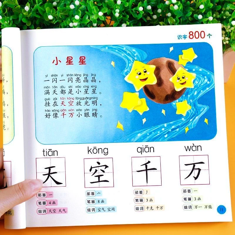 学前识字书800个看图认字大全3-6岁幼儿园小大班一年级零基础启蒙