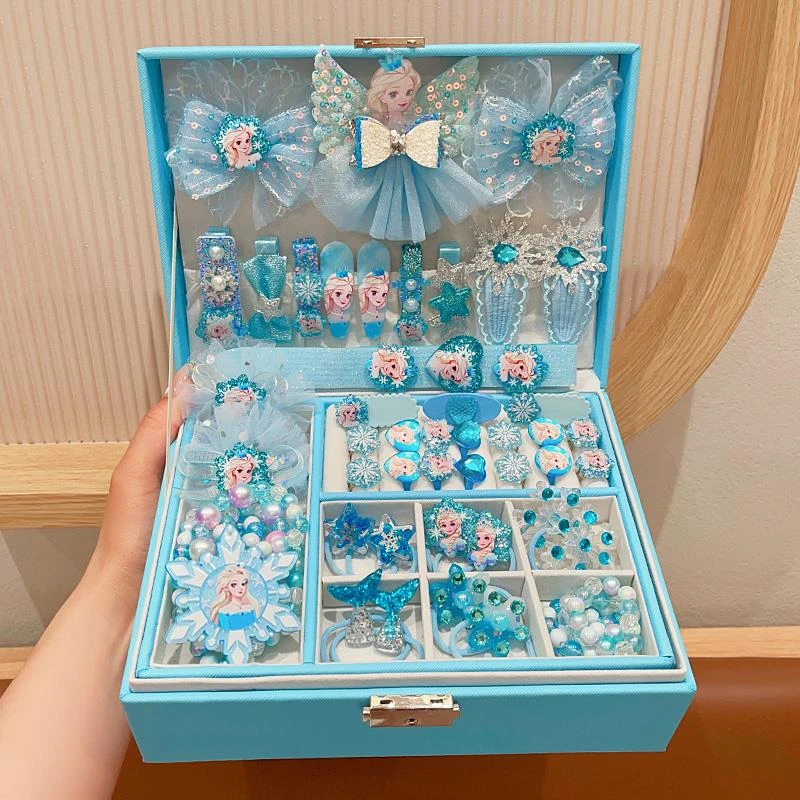 女童生日礼物儿童冰雪发饰礼盒套装10女孩玩具8生日首饰6艾莎公主