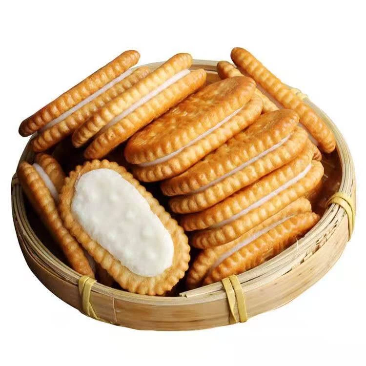 香蕉味奶油夹心饼干早餐饼干怀旧童年糕点休闲办公零食整箱批发