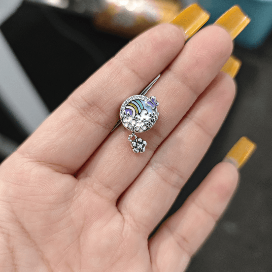 吊坠925银 S925银漂亮彩虹吊坠
