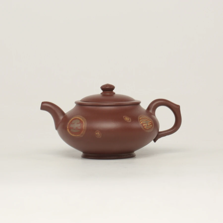 汪汪茶器 吕容制 金玉满堂 龙血砂 150cc 家用紫砂壶