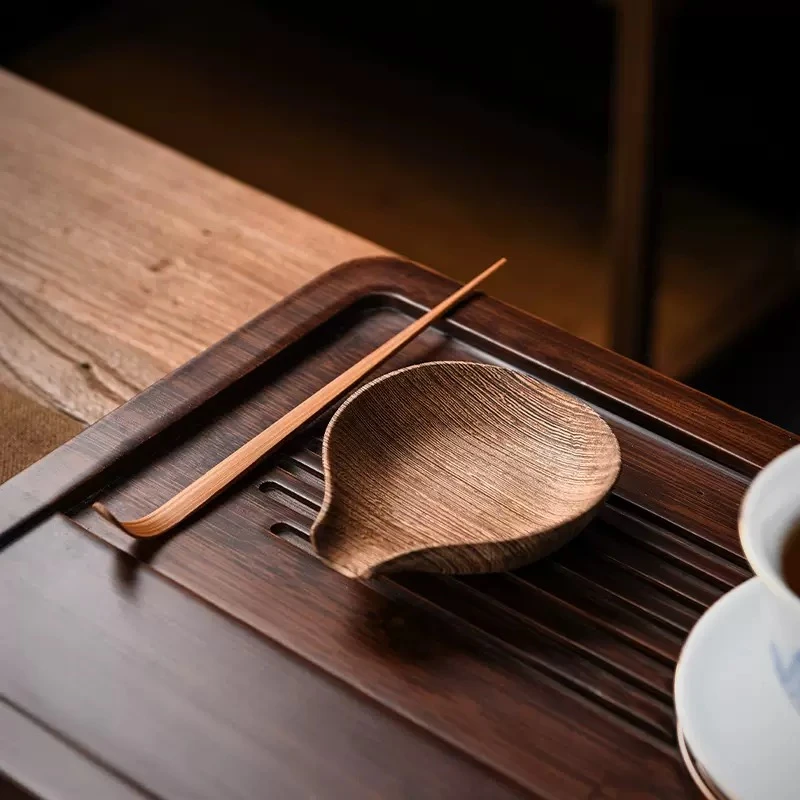 鸡翅木茶则茶荷功夫茶具配件茶匙分茶盒醒茶器茶艺实木茶道六君
