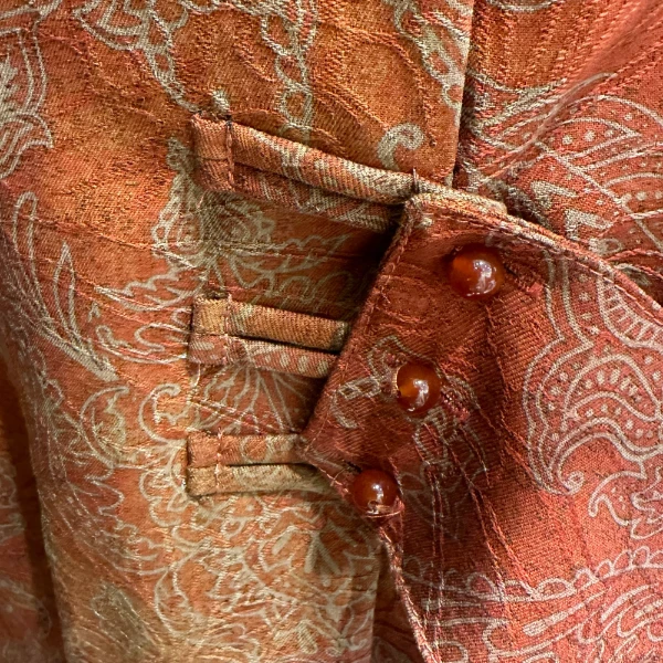 叶辰甄选香云纱 改良绢纺旗袍香云纱裙（樱花凤舞9912）