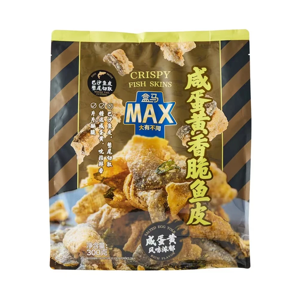 盒马 MAX 咸蛋黄香脆鱼皮 300g即食美味鲜香酥脆