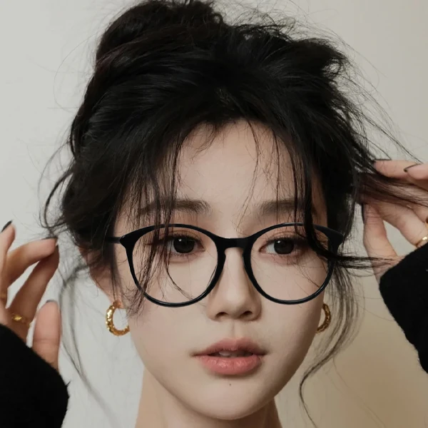 小香猫眼黑框高级感超轻黑框早八素颜神器眼镜框架女近视可配近视