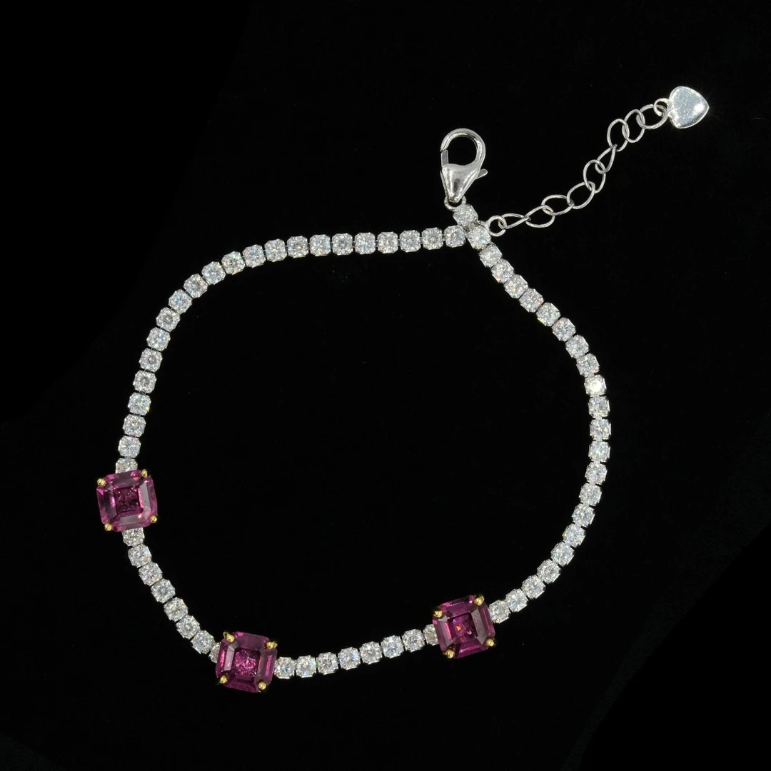 【奢小姐珠宝】镁铝石榴石手链925银-W526