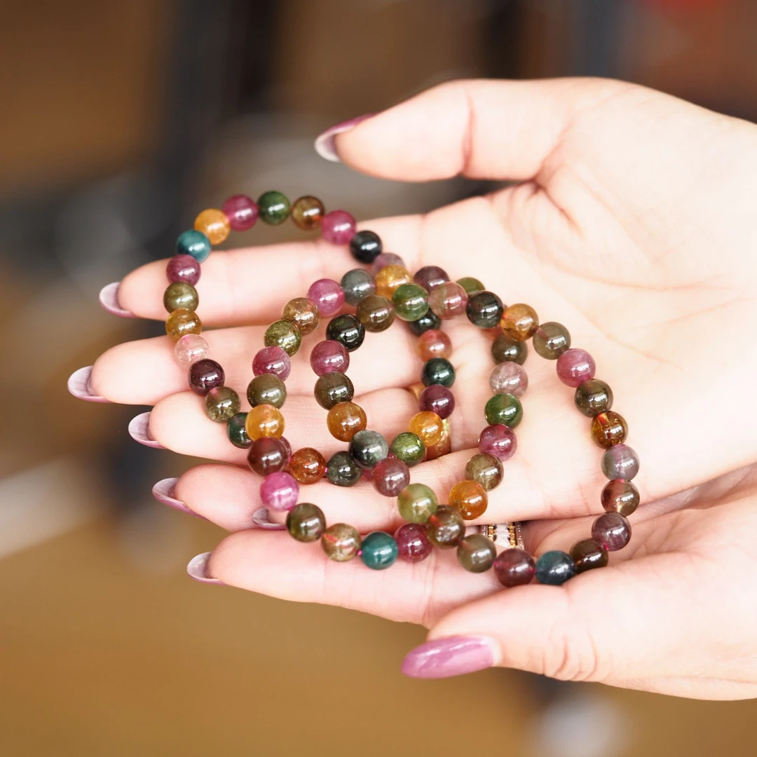 【奢小姐珠宝】碧玺手串（7-8MM）多样性发一 W2072