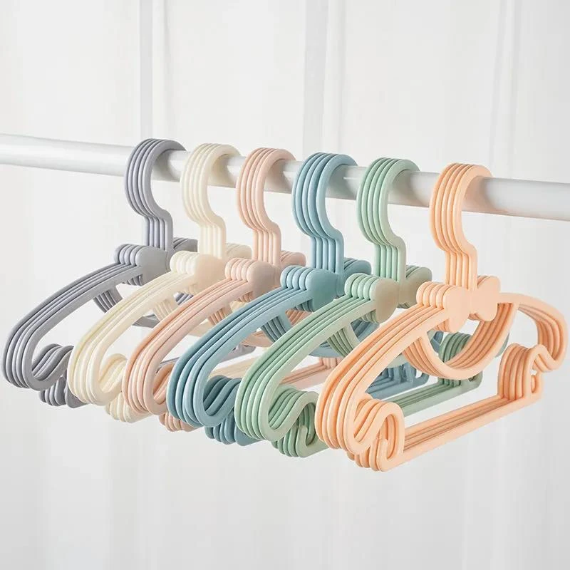 10个装晾衣架儿童婴儿专用可爱蝴蝶款衣架防滑家用庭院衣服架晒衣