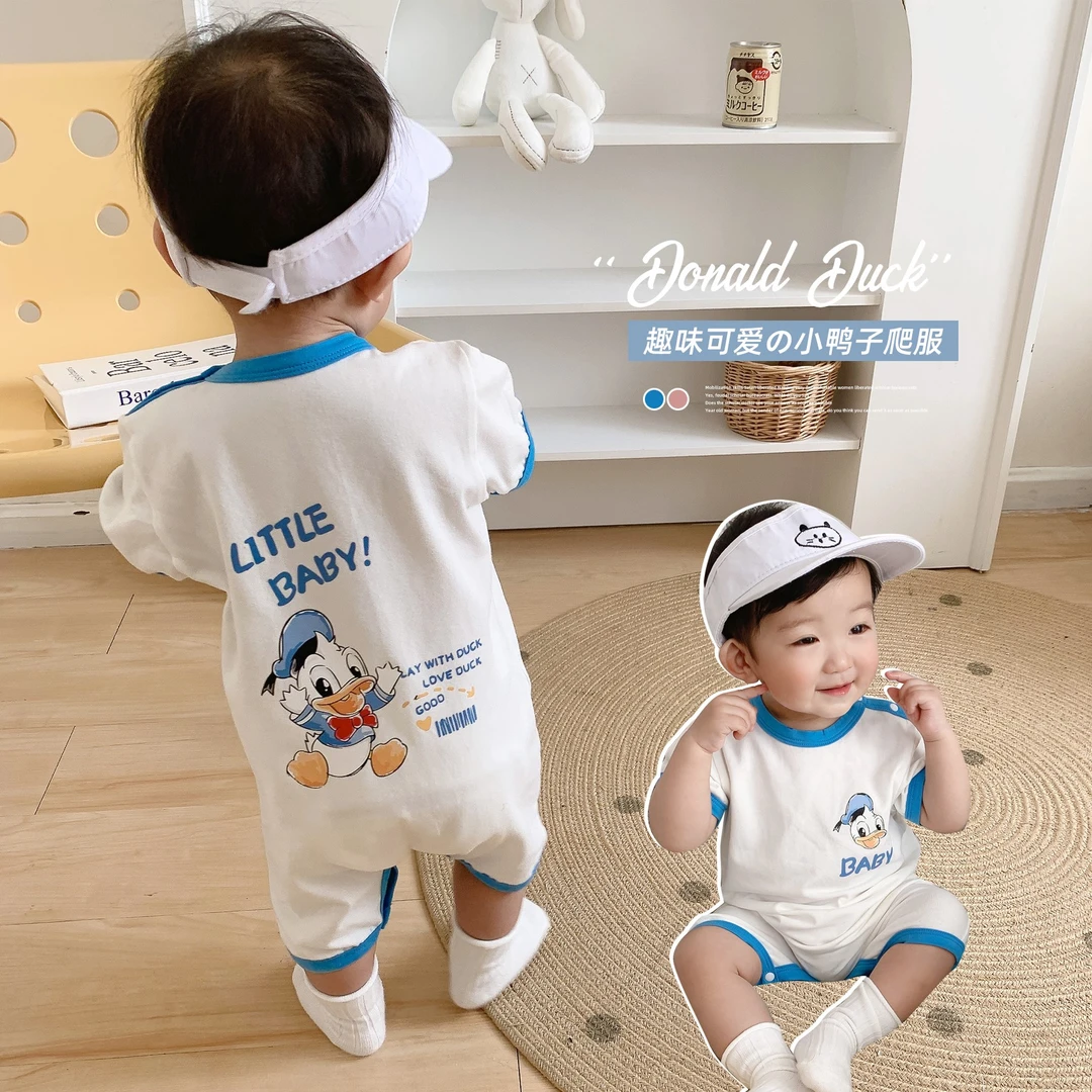 【夏日童话】夏季薄款短袖短裤连体衣宝宝夏装爬爬服SK0932