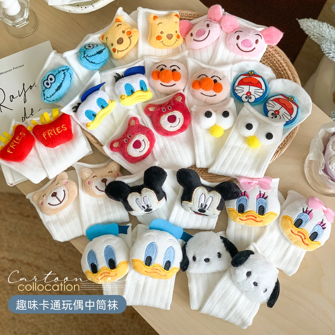 可爱公仔中筒袜婴幼儿宝宝超萌防蚊袜儿童地板袜SK2326