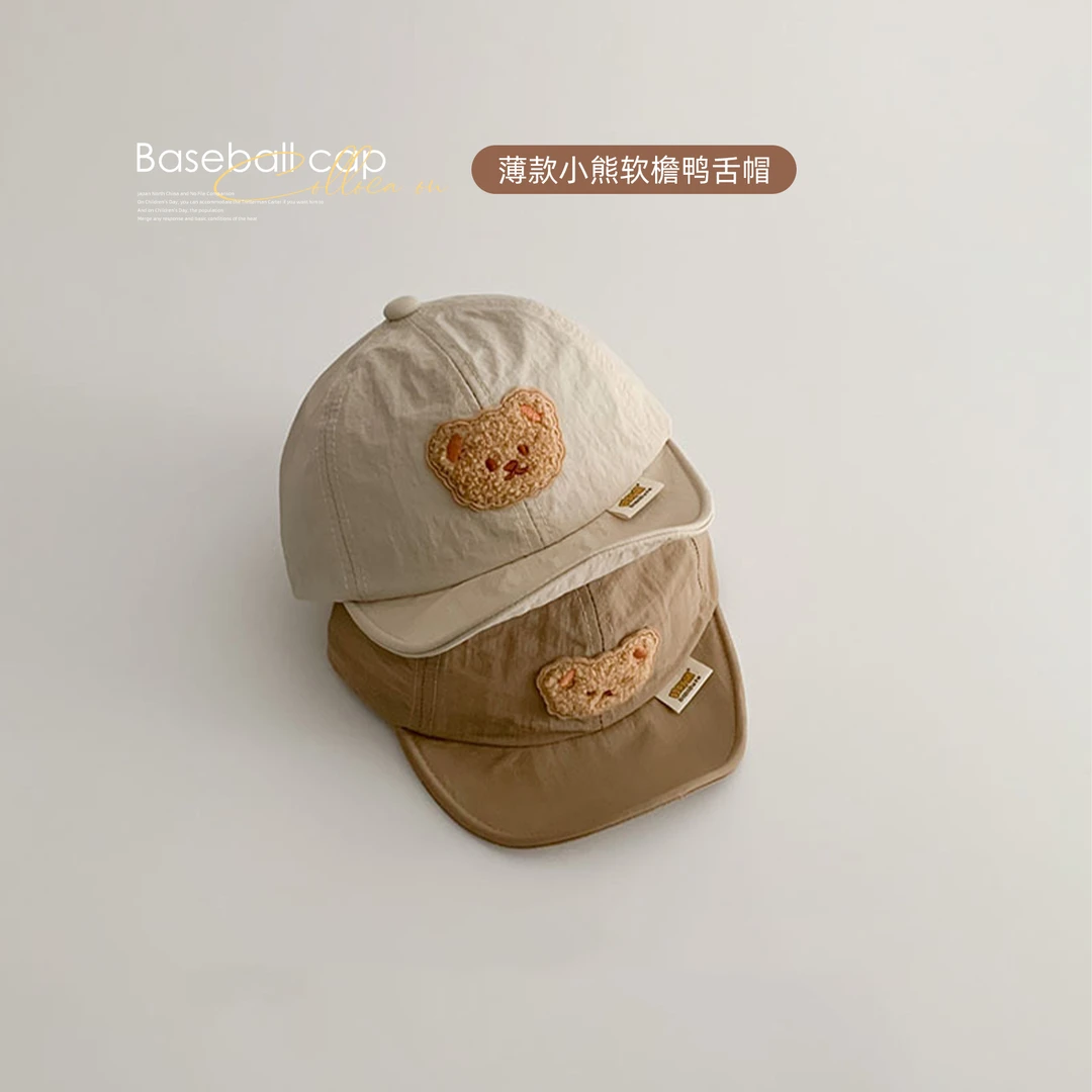 毛巾绣小熊棒球帽遮阳防晒帽SK2211