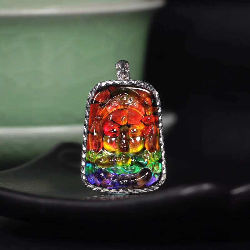 吊坠925银 银镶象神吊坠（李居明）-多样性发其一