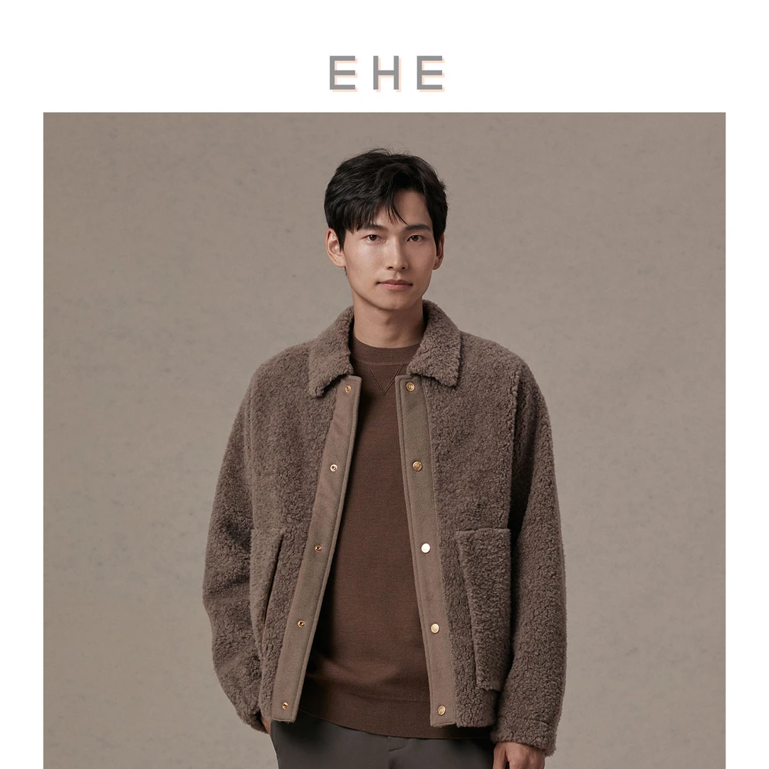 【元旦礼物】100%绵羊毛环保颗粒绒保暖休闲宽松皮毛服66101234075