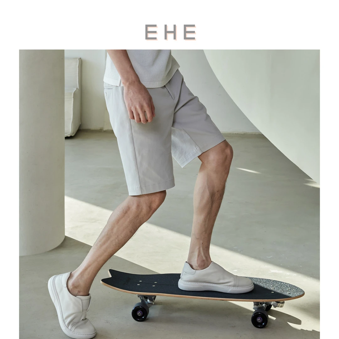 EHE男装 夏季款隐形侧口袋轻运动网眼舒适宽松短裤66130232032