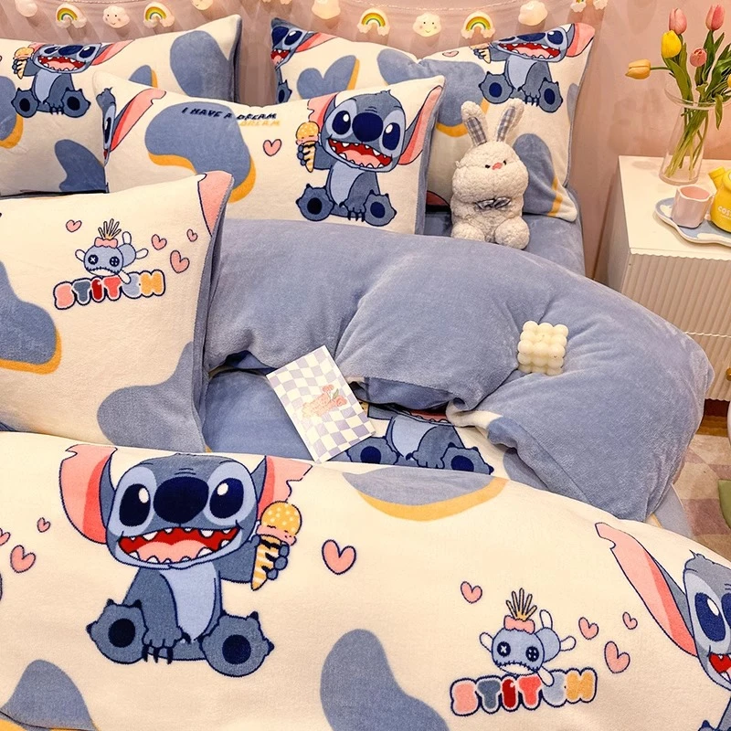 冬季双面加绒牛奶绒被套单件儿童150x200珊瑚法兰绒被罩男四件套